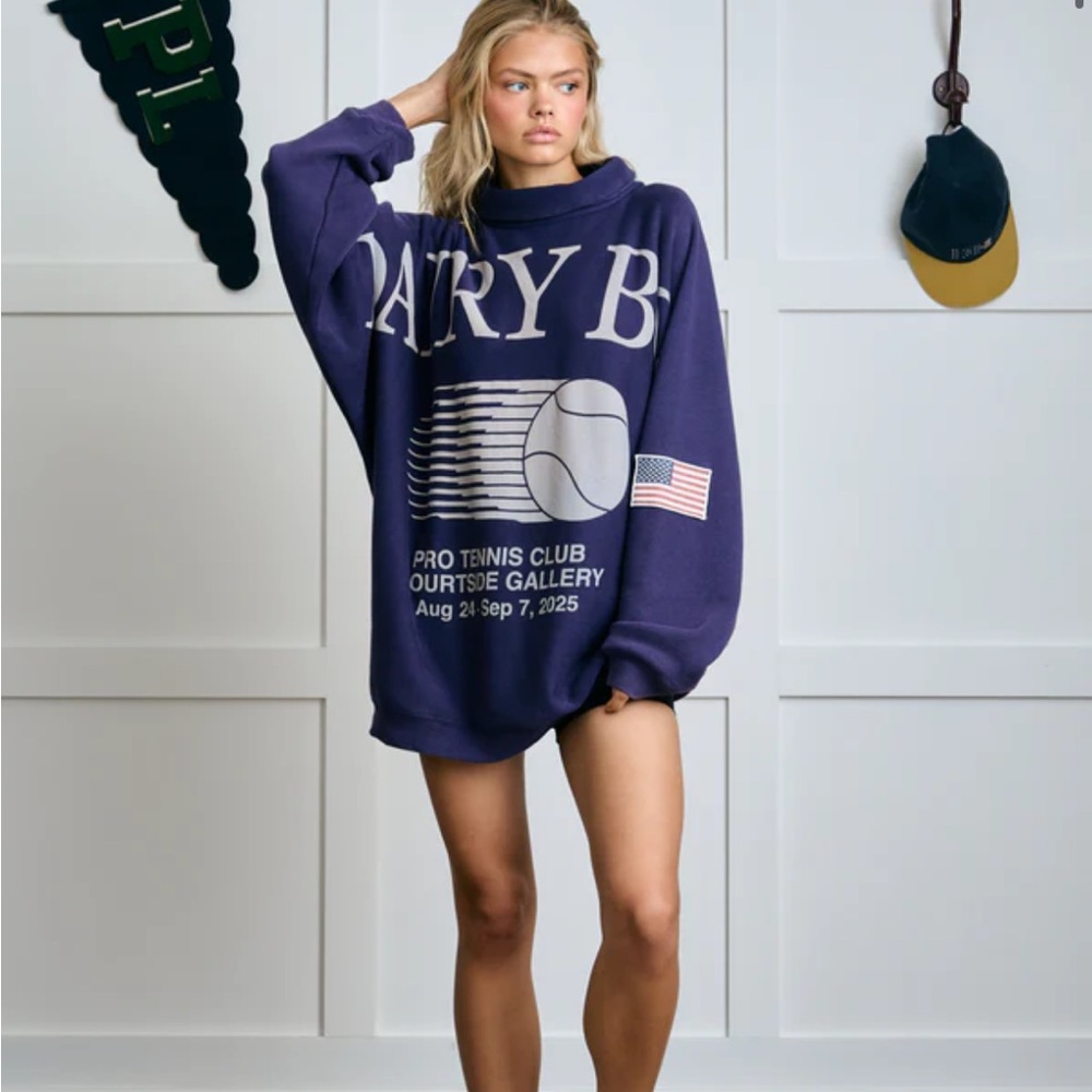 Dairy Boy The Diana Rollneck Navy Sweatshirt